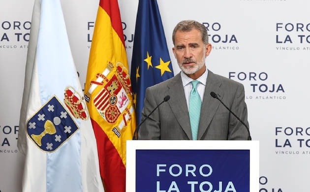 Su Majestad el Rey durante su intervención